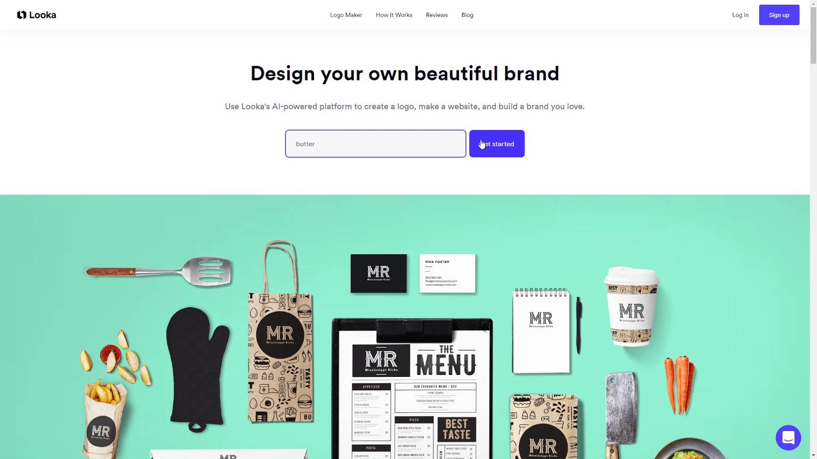 Looka online para criar logotipos com IA