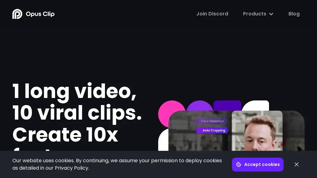 Opus Clip para transformar vídeos longos em shorts