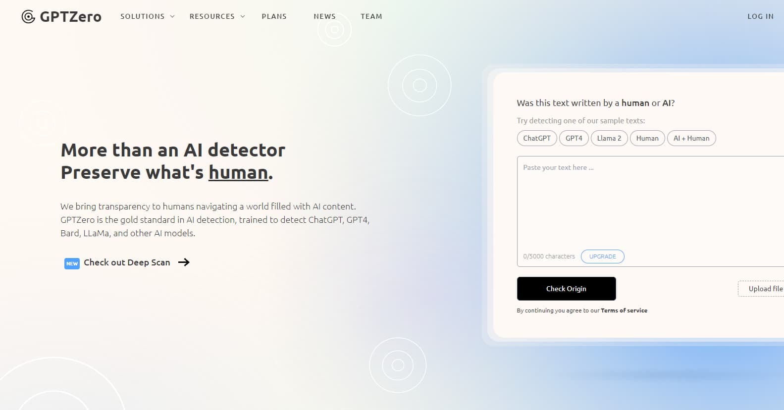 GPTZero como identificar textos feitos por IA