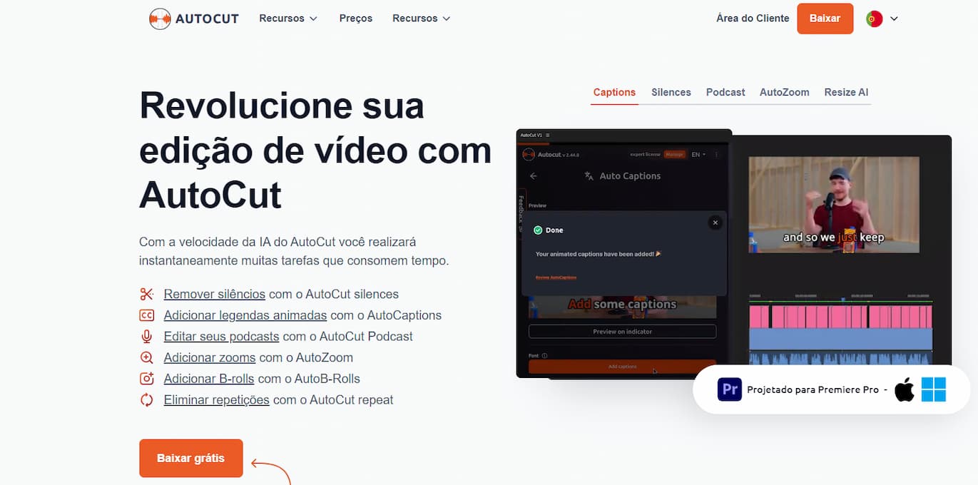 AutoCut acelera edições com IA no Premiere